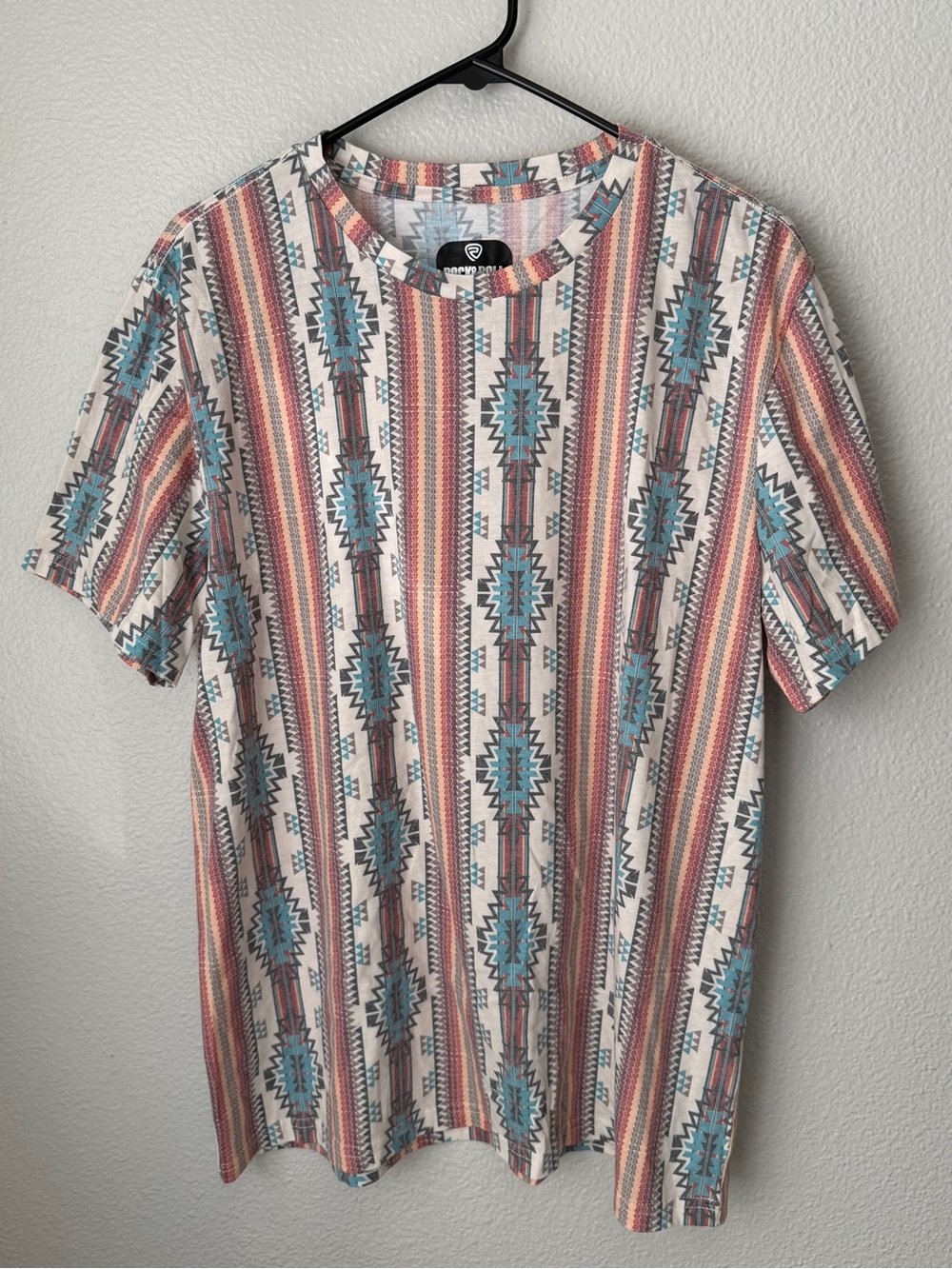 Rock & Roll Denim Unisex Patterned T-Shirt - Size Large